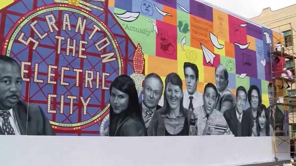 scranton office mural