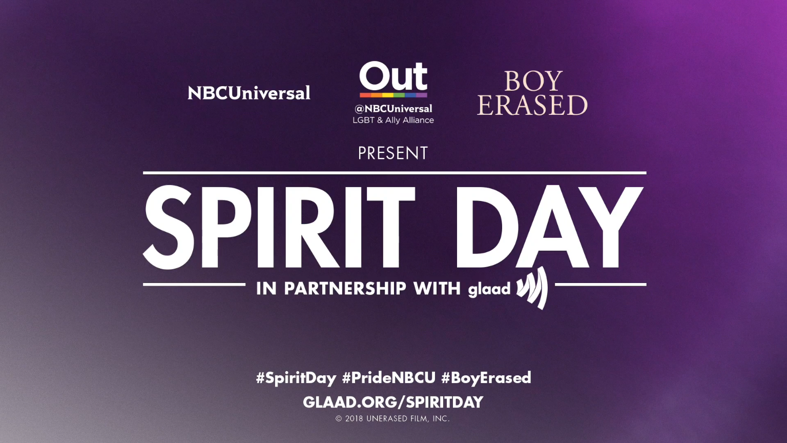 Focus Features' “Boy Erased” Joins GLAAD to Promote Spirit Day