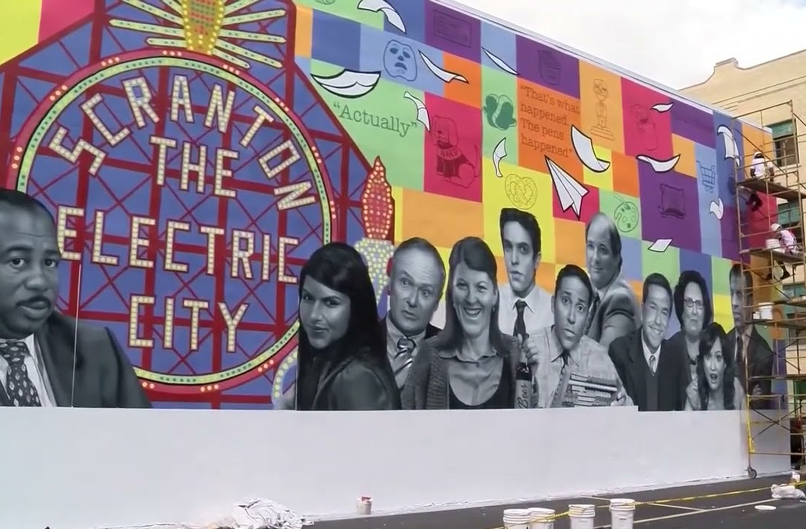scranton office mural